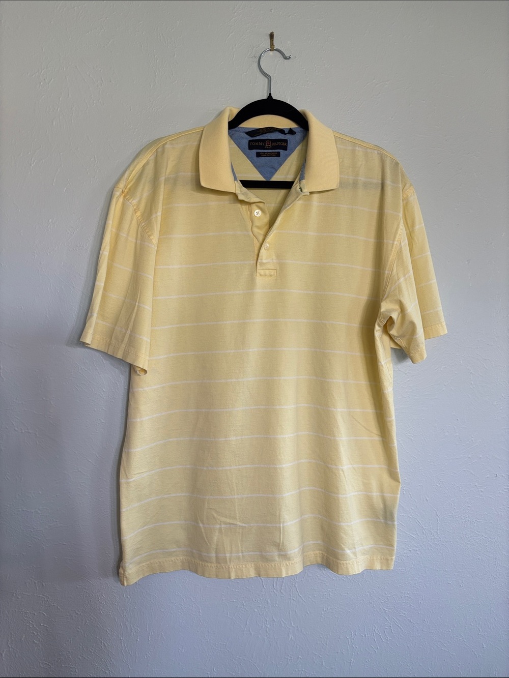 Tommy Hilfiger Golf Light Yellow Striped Polo Shirt